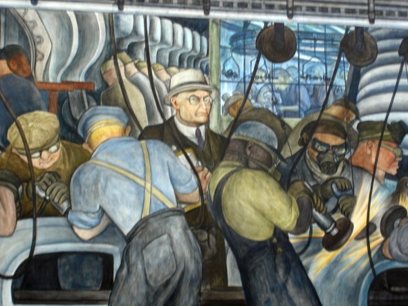 Ford Motor Company, labor struggles, Depression, Edsel Ford, Diego Rivera