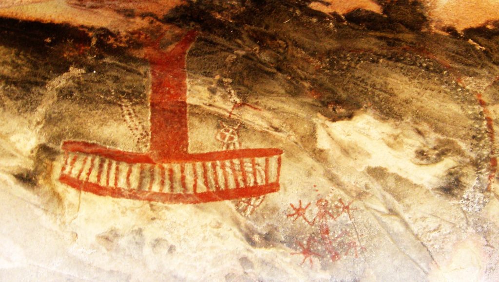 Jack Eidt - Condor Cave - Chumash sacred site pictograph in Santa Barbara County