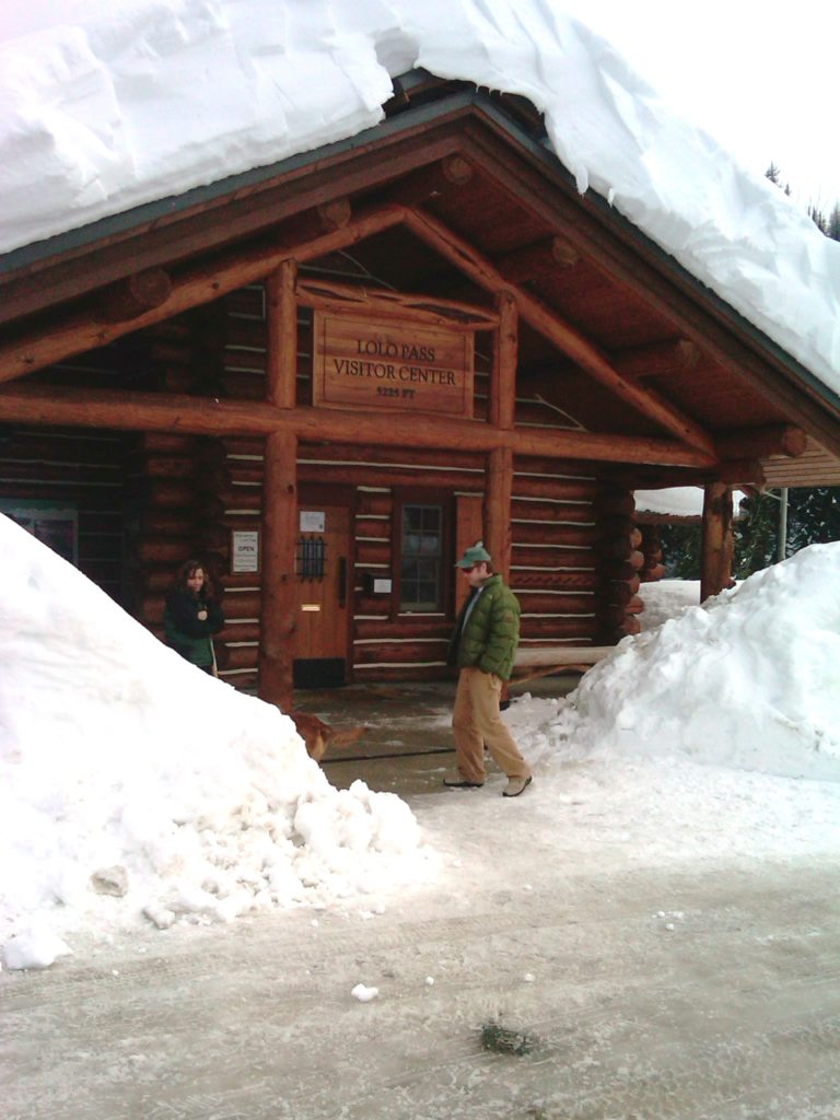 Lolo Pass covered in snow
