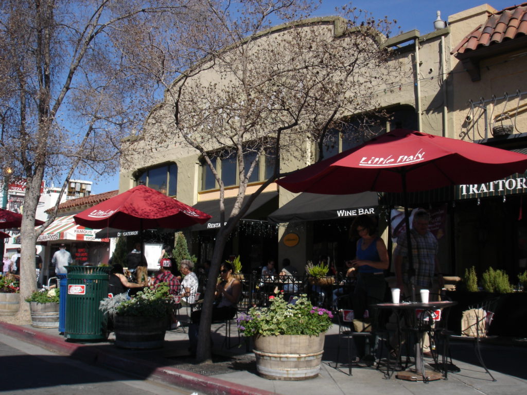 walkable neighborhood, served by transit, with varied housing and commercial stock