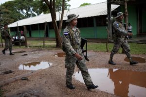 Rodrigo Abd - Soldiers Patrol Ahuas Militarization of Honduras in a drug war