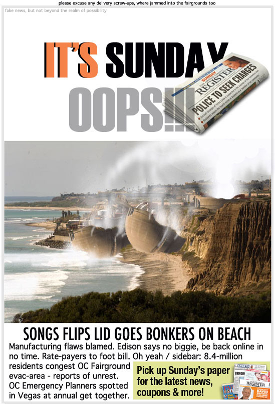 San Onofred Nuclear Generating Station danger