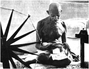 gandhi-reading spiritual fasting