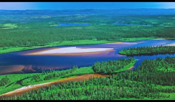 threatened by the athabascan oil sands, tar sands, Alberta, Athabasca River, Canada, Boreal Forest
