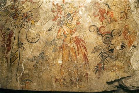 Kenneth Garrett - Maya Mural at San Bartolo - National Geographic sacred maya corn god