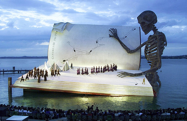 Rudy Blaha - Giant Book of Bregenz Festival - AP opera on Lake Constance, Austria