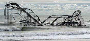 Steve Nesius - Seaside Heights Ocean Roller Coaster Hurricane Sandy destruction