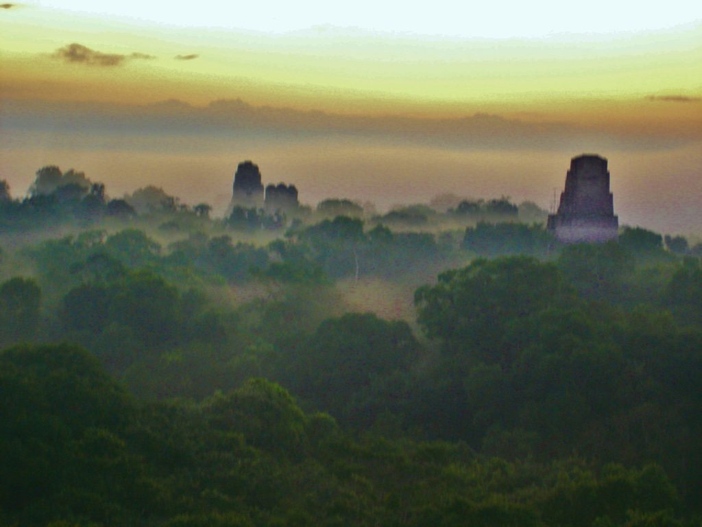Jack Eidt - Tikal at Dawn Maya Ruins at Tikal, Peten, Guatemala