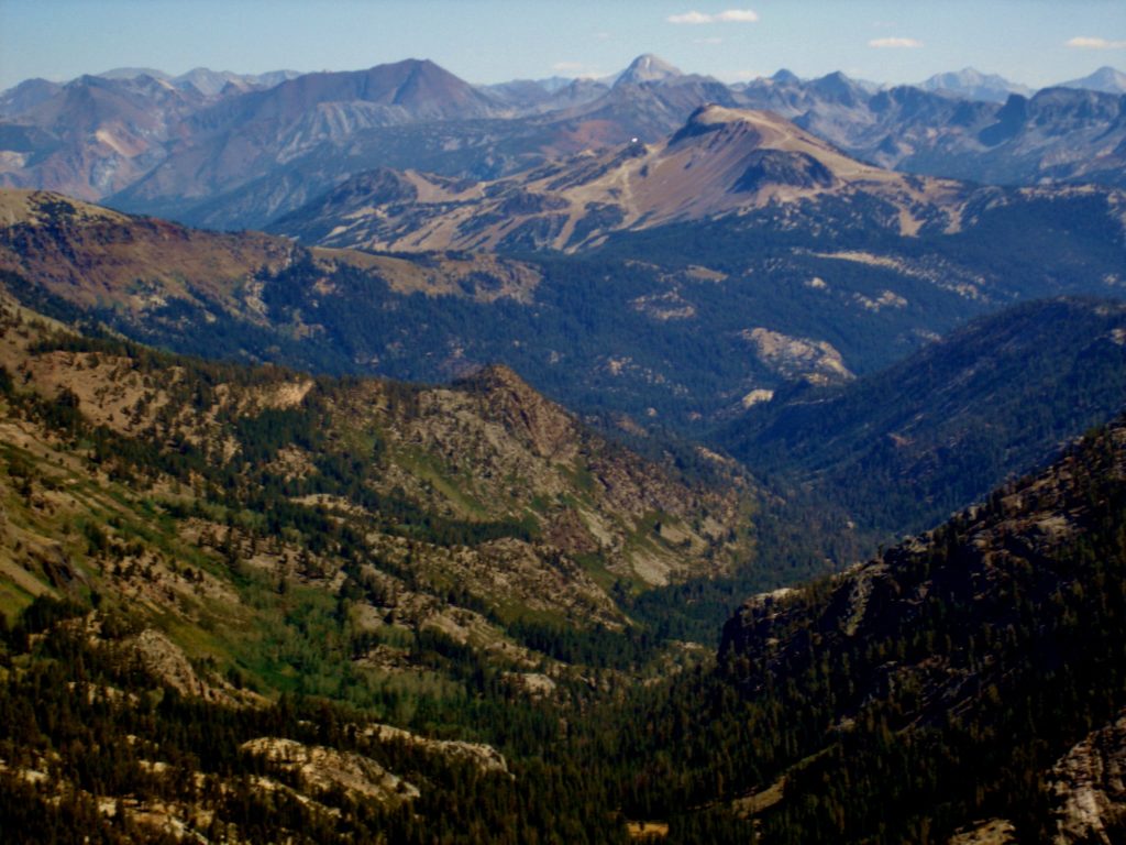 Aerial view of Mammoth Lakes