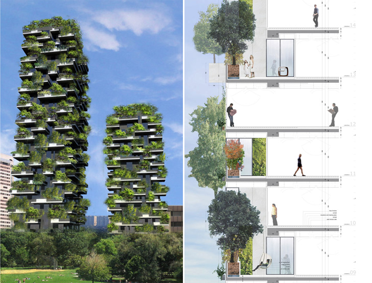 urban reforestation, vertical forest, Milano, Italy