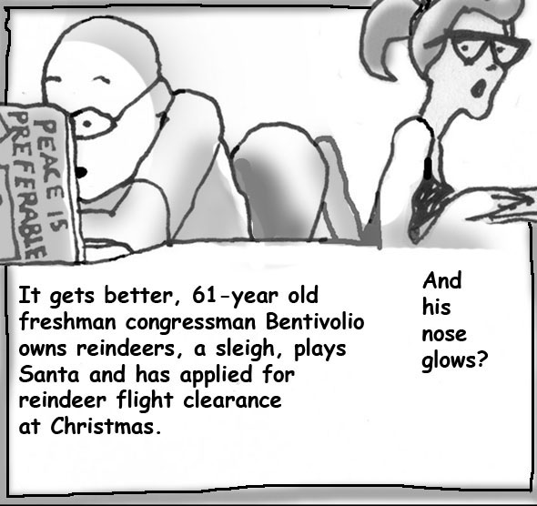 Rep. Kerry Bentivolio, Santa, Christmas, reindeer, BlondCounty