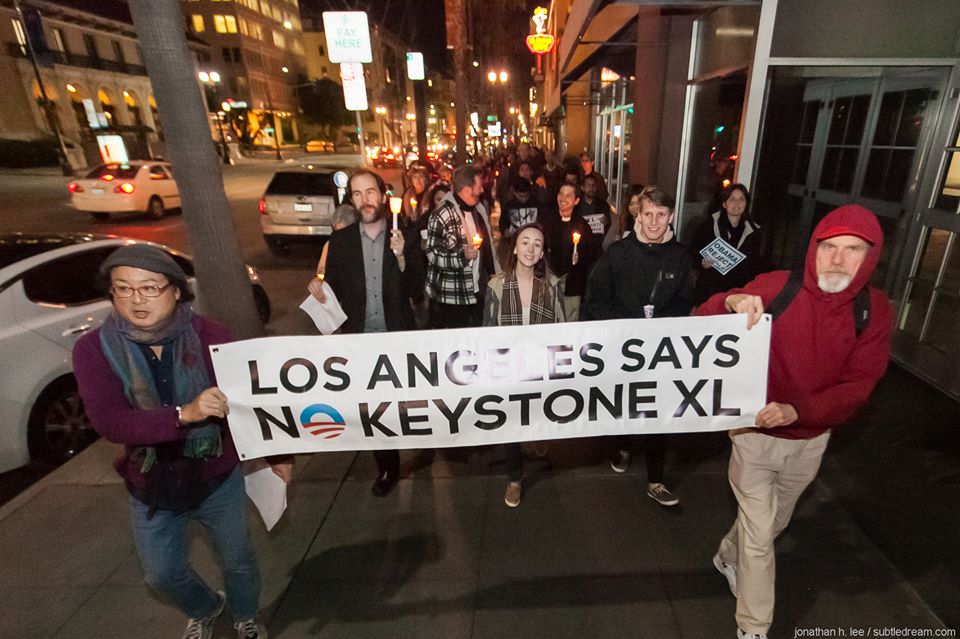 Keystone XL, protest, Pasadena
