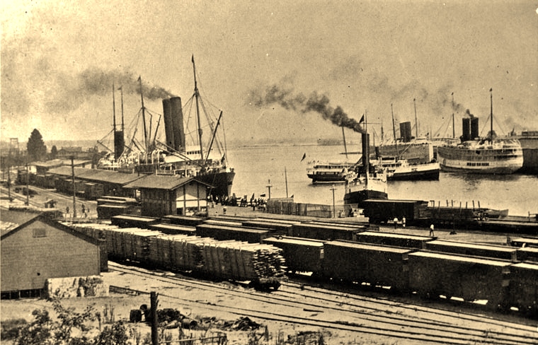 LA Harbor in 1913, from Water and Power