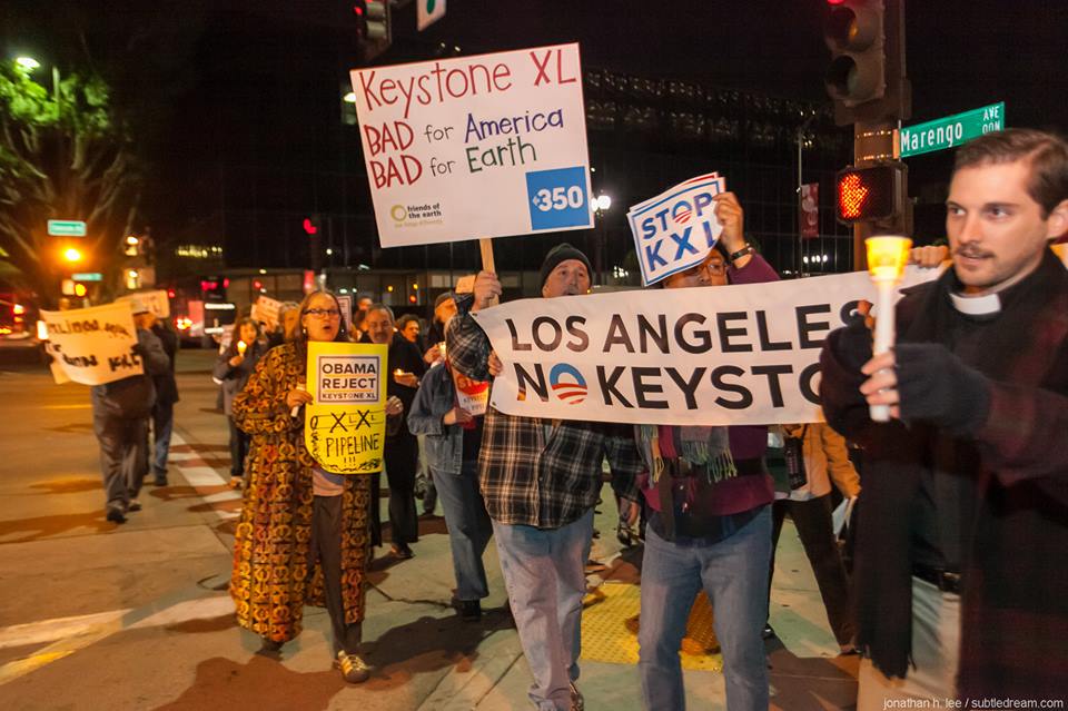 No KXL Vigil, Pasadena, tar sands, activism