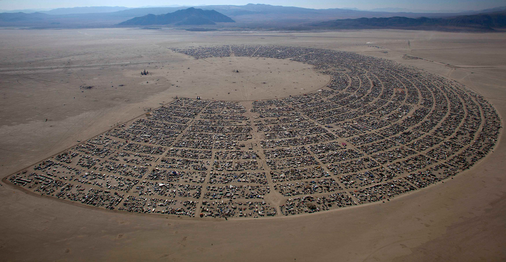 Burning Man aerial, Geo-Fauvism