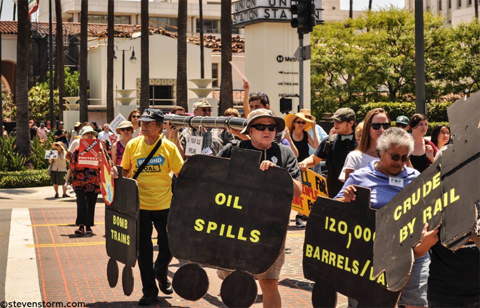 Stop Oil Trains, Los Angeles, Steven Storm