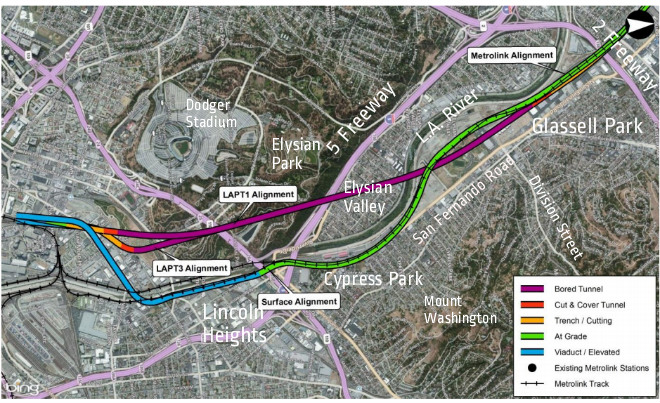 California High Speed Rail Alternatives for Los Angeles River