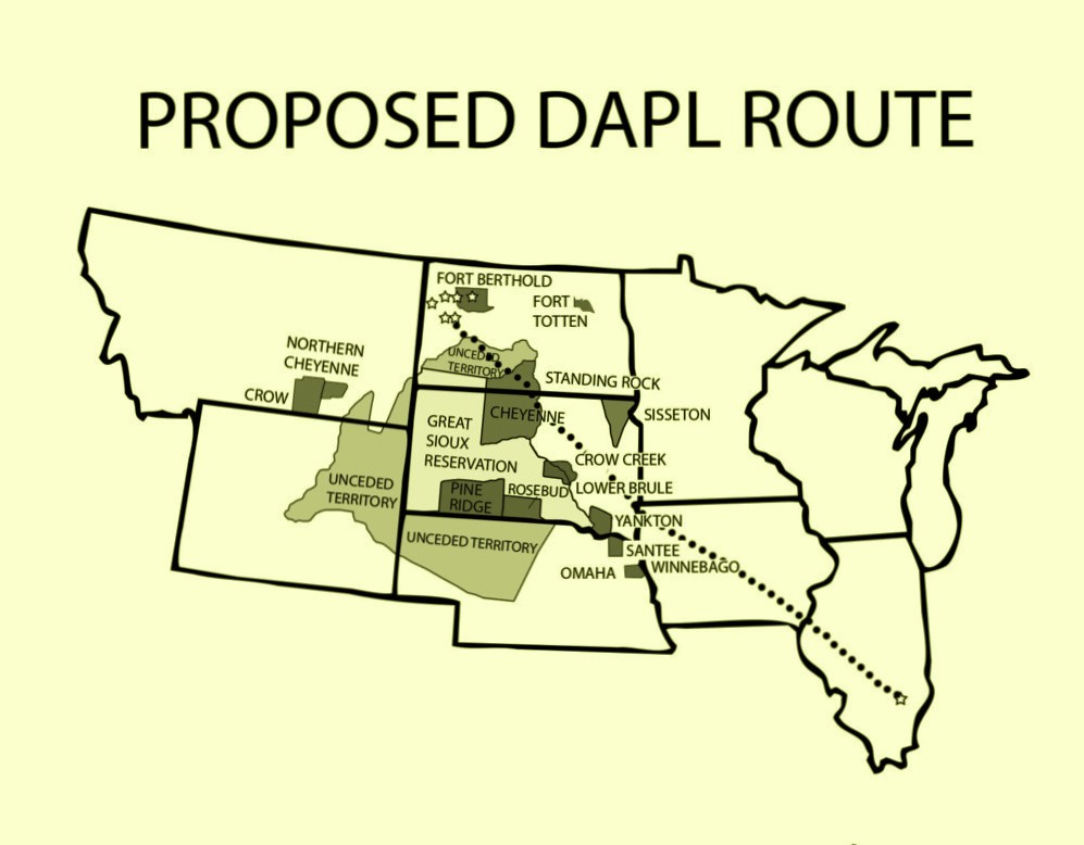 Dakota Access Pipeline Route, Native Nations