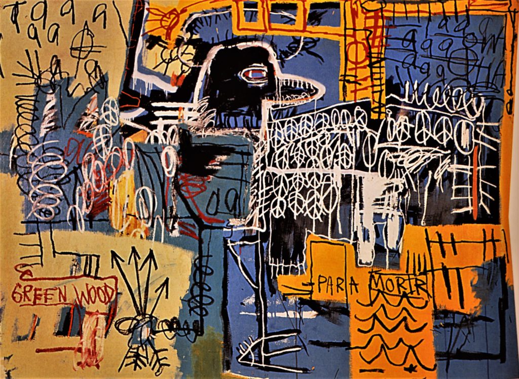jean-michel basquiat, bird on money, charlie parker