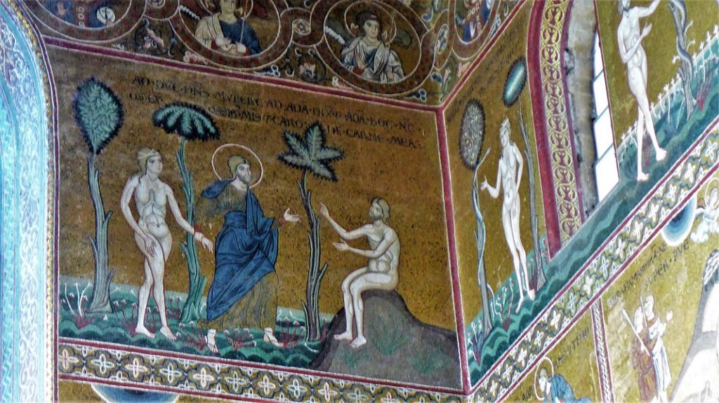 Adam and Eve, Monreale Cathedral, Sicily