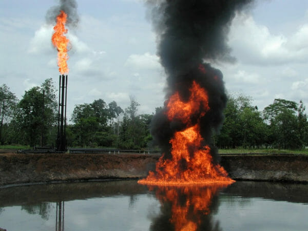 Abandoned oil well in Ecuador